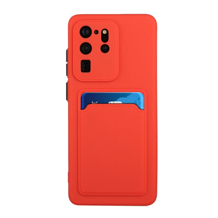 For Samsung Galaxy S20 Ultra Card Slot Design Shockproof TPU Protective Case(Red)-garmade.com