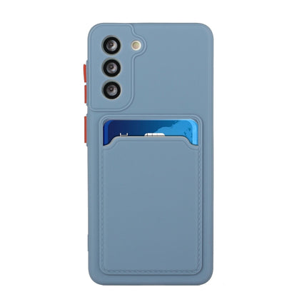 For Samsung Galaxy S21 5G Card Slot Design Shockproof TPU Protective Case(Gray)-garmade.com