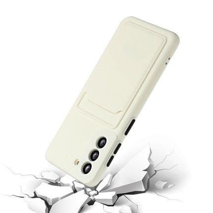 For Samsung Galaxy S21 5G Card Slot Design Shockproof TPU Protective Case(White)-garmade.com