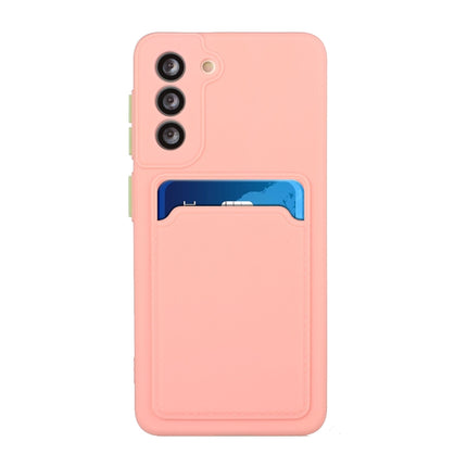 For Samsung Galaxy S21 5G Card Slot Design Shockproof TPU Protective Case(Pink)-garmade.com