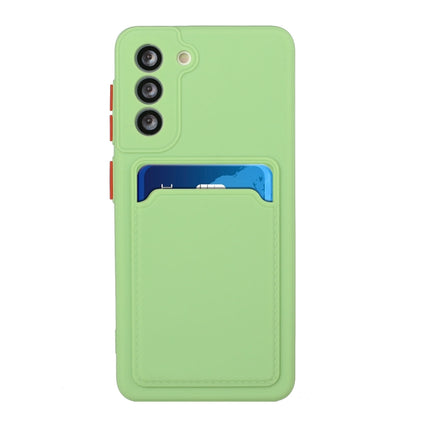 For Samsung Galaxy S21+ 5G Card Slot Design Shockproof TPU Protective Case(Green)-garmade.com