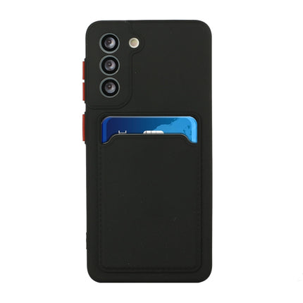 For Samsung Galaxy S21+ 5G Card Slot Design Shockproof TPU Protective Case(Black)-garmade.com