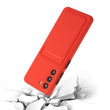 For Samsung Galaxy S21+ 5G Card Slot Design Shockproof TPU Protective Case(Red)-garmade.com