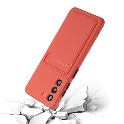 For Samsung Galaxy S21+ 5G Card Slot Design Shockproof TPU Protective Case(Plum Red)-garmade.com