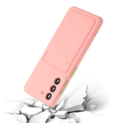 For Samsung Galaxy S21+ 5G Card Slot Design Shockproof TPU Protective Case(Pink)-garmade.com