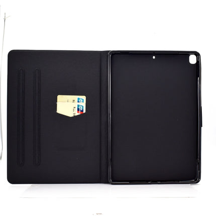 For iPad 10.2 2021 / 2020 / 2019 Colored Drawing Horizontal Flip Leather Case with Holder & Card Slots & Sleep / Wake-up Function(Elephant)-garmade.com