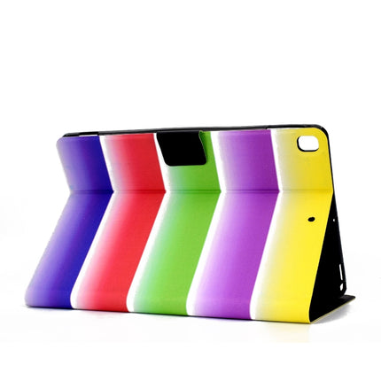 For iPad 10.2 2021 / 2020 / 2019 Colored Drawing Horizontal Flip Leather Case with Holder & Card Slots & Sleep / Wake-up Function(Rainbow)-garmade.com