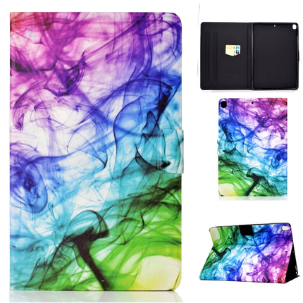 For iPad 10.2 2021 / 2020 / 2019 Colored Drawing Horizontal Flip Leather Case with Holder & Card Slots & Sleep / Wake-up Function(Smoke)-garmade.com