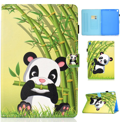 For iPad 10.2 2021 / 2020 / 2019 Colored Drawing Horizontal Flip Leather Case with Holder & Card Slots & Pen Slot & Sleep / Wake-up Function(Panda)-garmade.com