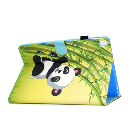 For iPad 10.2 2021 / 2020 / 2019 Colored Drawing Horizontal Flip Leather Case with Holder & Card Slots & Pen Slot & Sleep / Wake-up Function(Panda)-garmade.com