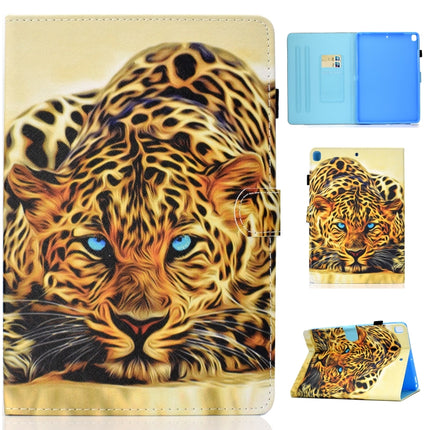 For iPad 10.2 2021 / 2020 / 2019 Colored Drawing Horizontal Flip Leather Case with Holder & Card Slots & Pen Slot & Sleep / Wake-up Function(Lion)-garmade.com