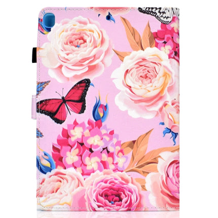 For iPad 10.2 2021 / 2020 / 2019 Colored Drawing Horizontal Flip Leather Case with Holder & Card Slots & Pen Slot & Sleep / Wake-up Function(Flower Butterfly)-garmade.com