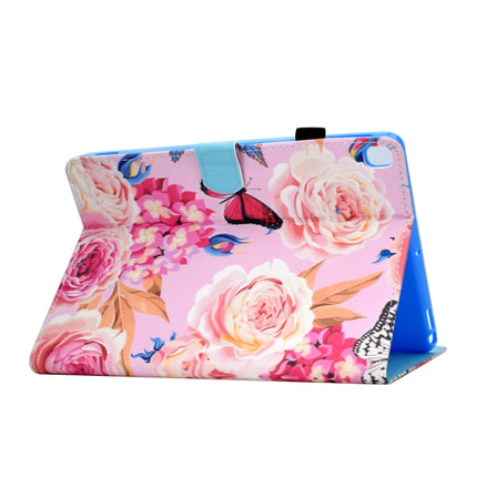 For iPad 10.2 2021 / 2020 / 2019 Colored Drawing Horizontal Flip Leather Case with Holder & Card Slots & Pen Slot & Sleep / Wake-up Function(Flower Butterfly)-garmade.com