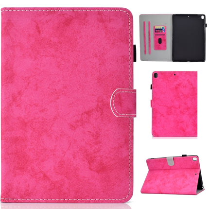 For iPad 10.2 2021 / 2020 / 2019 Solid Color Horizontal Flip Leather Case with Holder & Card Slots & Pen Slot & Sleep / Wake-up Function(Rose Red)-garmade.com