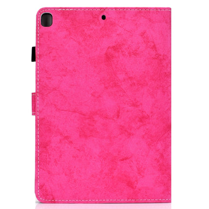 For iPad 10.2 2021 / 2020 / 2019 Solid Color Horizontal Flip Leather Case with Holder & Card Slots & Pen Slot & Sleep / Wake-up Function(Rose Red)-garmade.com