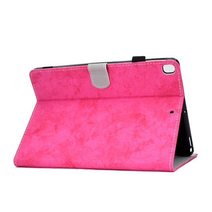 For iPad 10.2 2021 / 2020 / 2019 Solid Color Horizontal Flip Leather Case with Holder & Card Slots & Pen Slot & Sleep / Wake-up Function(Rose Red)-garmade.com