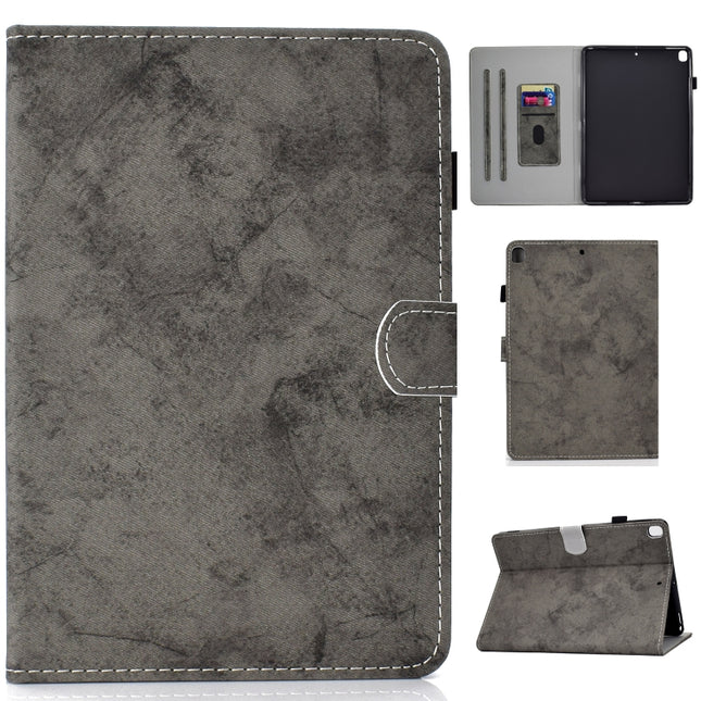 For iPad 10.2 2021 / 2020 / 2019 Solid Color Horizontal Flip Leather Case with Holder & Card Slots & Pen Slot & Sleep / Wake-up Function(Grey)-garmade.com