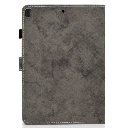For iPad 10.2 2021 / 2020 / 2019 Solid Color Horizontal Flip Leather Case with Holder & Card Slots & Pen Slot & Sleep / Wake-up Function(Grey)-garmade.com