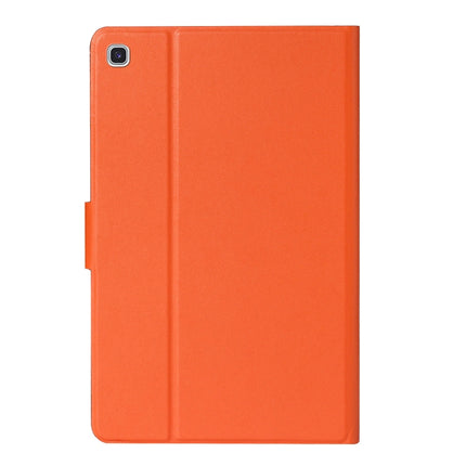 For Samsung Galaxy Tab A7 Lite 8.7 (2021) T220 Pure Color Horizontal Flip Leather Case with Card Slots & Holder & Lanyard(Orange)-garmade.com