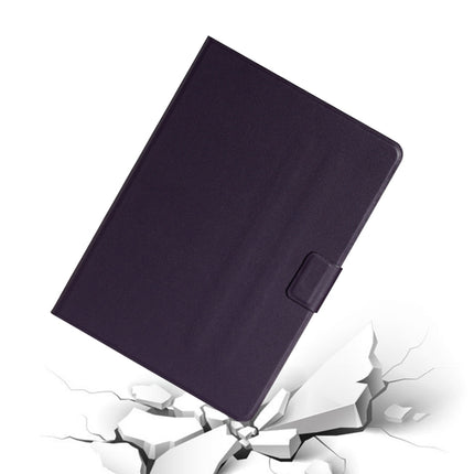 For Samsung Galaxy Tab A7 Lite 8.7 (2021) T220 Pure Color Horizontal Flip Leather Case with Card Slots & Holder & Lanyard(Purple)-garmade.com