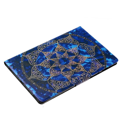 For Samsung Galaxy Tab A7 Lite 8.7 (2021) T220 Voltage Texture Coloured Drawing Horizontal Flip Leather Case with Holder & Card Slot(Blue Mandala)-garmade.com