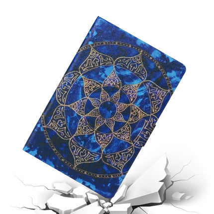 For Samsung Galaxy Tab A7 Lite 8.7 (2021) T220 Voltage Texture Coloured Drawing Horizontal Flip Leather Case with Holder & Card Slot(Blue Mandala)-garmade.com