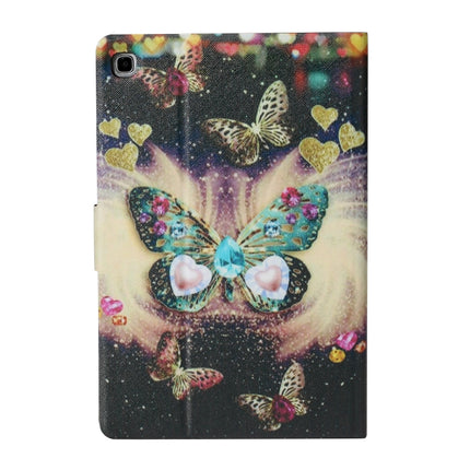 For Samsung Galaxy Tab A7 Lite 8.7 (2021) T220 Voltage Texture Coloured Drawing Horizontal Flip Leather Case with Holder & Card Slot(Butterflies)-garmade.com