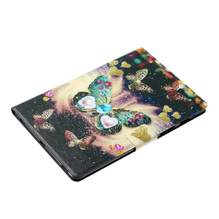 For Samsung Galaxy Tab A7 Lite 8.7 (2021) T220 Voltage Texture Coloured Drawing Horizontal Flip Leather Case with Holder & Card Slot(Butterflies)-garmade.com