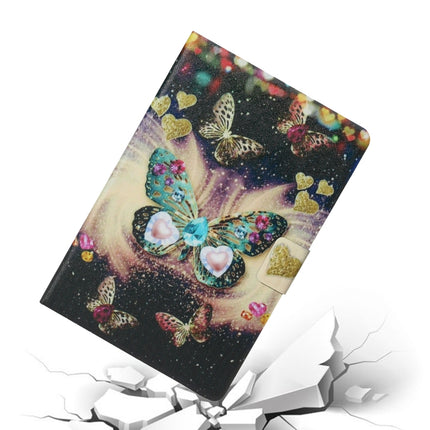 For Samsung Galaxy Tab A7 Lite 8.7 (2021) T220 Voltage Texture Coloured Drawing Horizontal Flip Leather Case with Holder & Card Slot(Butterflies)-garmade.com