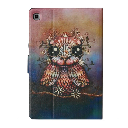 For Samsung Galaxy Tab A7 Lite 8.7 (2021) T220 Voltage Texture Coloured Drawing Horizontal Flip Leather Case with Holder & Card Slot(Owl)-garmade.com