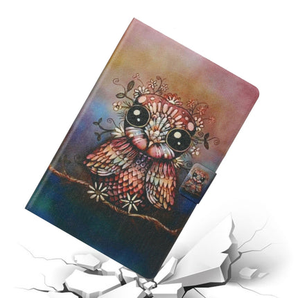 For Samsung Galaxy Tab A7 Lite 8.7 (2021) T220 Voltage Texture Coloured Drawing Horizontal Flip Leather Case with Holder & Card Slot(Owl)-garmade.com