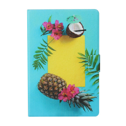 For Samsung Galaxy Tab A7 Lite 8.7 (2021) T220 Voltage Texture Coloured Drawing Horizontal Flip Leather Case with Holder & Card Slot(Pineapple)-garmade.com