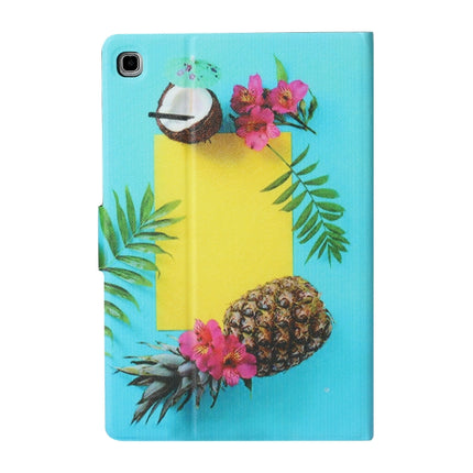 For Samsung Galaxy Tab A7 Lite 8.7 (2021) T220 Voltage Texture Coloured Drawing Horizontal Flip Leather Case with Holder & Card Slot(Pineapple)-garmade.com