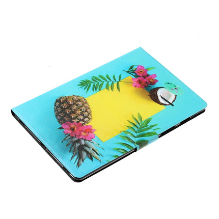 For Samsung Galaxy Tab A7 Lite 8.7 (2021) T220 Voltage Texture Coloured Drawing Horizontal Flip Leather Case with Holder & Card Slot(Pineapple)-garmade.com