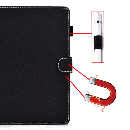 For iPad 10.2 2021 / 2020 / 2019 Solid Color Horizontal Flip Leather Case with Holder & Card Slots & Pen Slot & Sleep / Wake-up Function(Black)-garmade.com