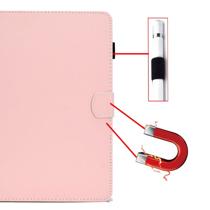 For iPad 10.2 2021 / 2020 / 2019 Solid Color Horizontal Flip Leather Case with Holder & Card Slots & Pen Slot & Sleep / Wake-up Function(Pink)-garmade.com