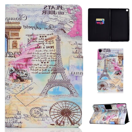 For Samsung Galaxy Tab A7 Lite 8.7 (2021) T220 Voltage Texture Coloured Drawing Horizontal Flip Leather Case with Holder & Card Slot(Iron Tower)-garmade.com