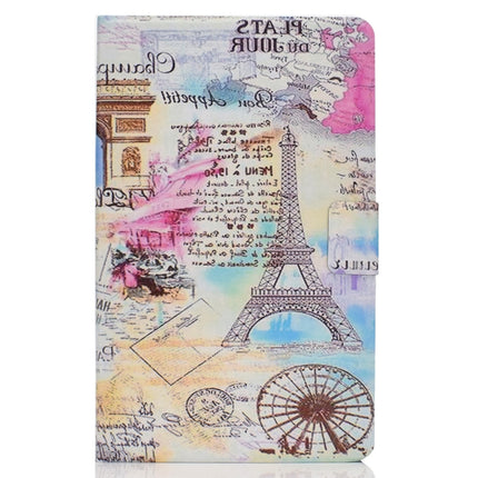 For Samsung Galaxy Tab A7 Lite 8.7 (2021) T220 Voltage Texture Coloured Drawing Horizontal Flip Leather Case with Holder & Card Slot(Iron Tower)-garmade.com