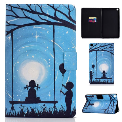 For Samsung Galaxy Tab A7 Lite 8.7 (2021) T220 Voltage Texture Coloured Drawing Horizontal Flip Leather Case with Holder & Card Slot(Lovers)-garmade.com