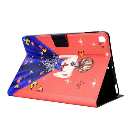 For Samsung Galaxy Tab A7 Lite 8.7 (2021) T220 Voltage Texture Coloured Drawing Horizontal Flip Leather Case with Holder & Card Slot(Girl Back)-garmade.com