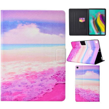 For Samsung Galaxy Tab A7 Lite 8.7 (2021) T220 Voltage Texture Coloured Drawing Horizontal Flip Leather Case with Holder & Card Slot(Marble)-garmade.com