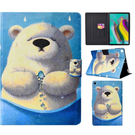 For Samsung Galaxy Tab A7 Lite 8.7 (2021) T220 Voltage Texture Coloured Drawing Horizontal Flip Leather Case with Holder & Card Slot(Polar Bear)-garmade.com