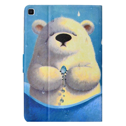 For Samsung Galaxy Tab A7 Lite 8.7 (2021) T220 Voltage Texture Coloured Drawing Horizontal Flip Leather Case with Holder & Card Slot(Polar Bear)-garmade.com