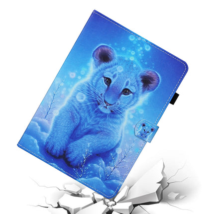 For Samsung Galaxy Tab A7 Lite 8.7 (2021) T220 Coloured Drawing Stitching Horizontal Flip Leather Case with Holder & Card Slot(Little Tiger)-garmade.com