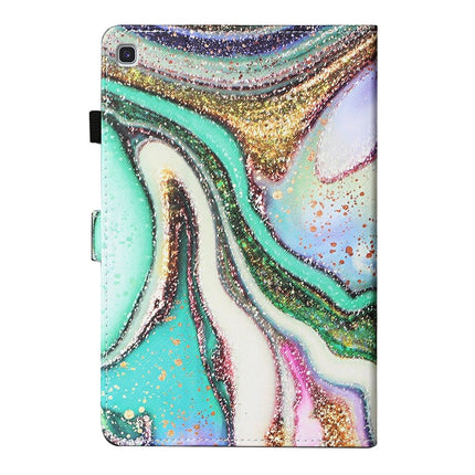 For Samsung Galaxy Tab A7 Lite 8.7 (2021) T220 Coloured Drawing Stitching Horizontal Flip Leather Case with Holder & Card Slot(Colored Sand)-garmade.com