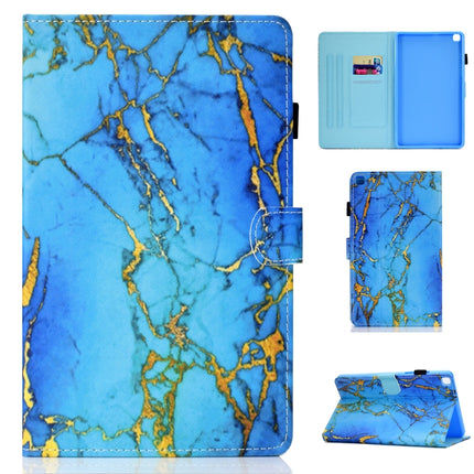 For Samsung Galaxy Tab A7 Lite 8.7 (2021) T220 Coloured Drawing Stitching Horizontal Flip Leather Case with Holder & Card Slot(Gilded Marble)-garmade.com