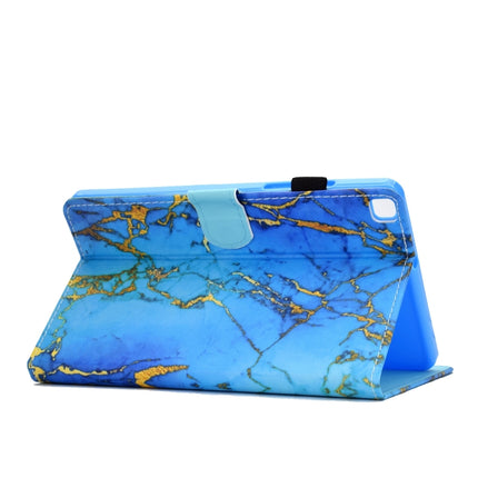 For Samsung Galaxy Tab A7 Lite 8.7 (2021) T220 Coloured Drawing Stitching Horizontal Flip Leather Case with Holder & Card Slot(Gilded Marble)-garmade.com