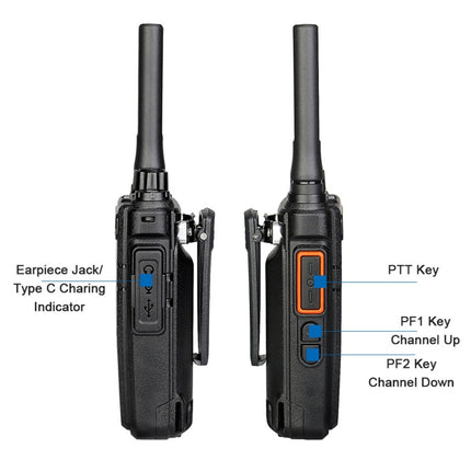 RETEVIS RB637 EU Frequency PMR446 16CHS License-free Two Way Radio Handheld Bluetooth Walkie Talkie(Black)-garmade.com