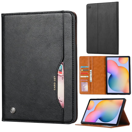 For Samsung Galaxy A7 Lite T220 / T225 Knead Skin Texture Horizontal Flip Leather Case with Photo Frame & Holder & Card Slots & Wallet(Black)-garmade.com