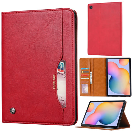 For Samsung Galaxy A7 Lite T220 / T225 Knead Skin Texture Horizontal Flip Leather Case with Photo Frame & Holder & Card Slots & Wallet(Red)-garmade.com